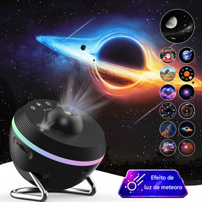 Transforme seu ambiente em um universo fascinante com o Projetor Galaxy Star Rotativa, oferecendo 12 variações deslumbrantes de projeção para uma experiência visual única.