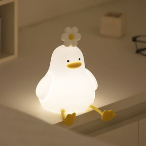 Luminária Patinho de LED em SIlicone com Bateria Recarregável