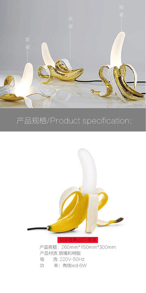 Luminária de Mesa Banana LED Criativa com Iluminação Confortável