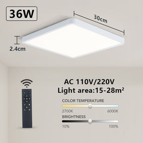 Luminária LED Plafon Smart LED com Acabamento em Madeira Controle Alexa e Google