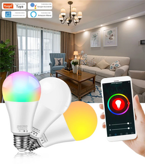 Lâmpadas LED RGB Tuya Smart WiFi