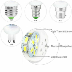 Lâmpada LED Tipo Milho 7W a 15W Super Brilhante