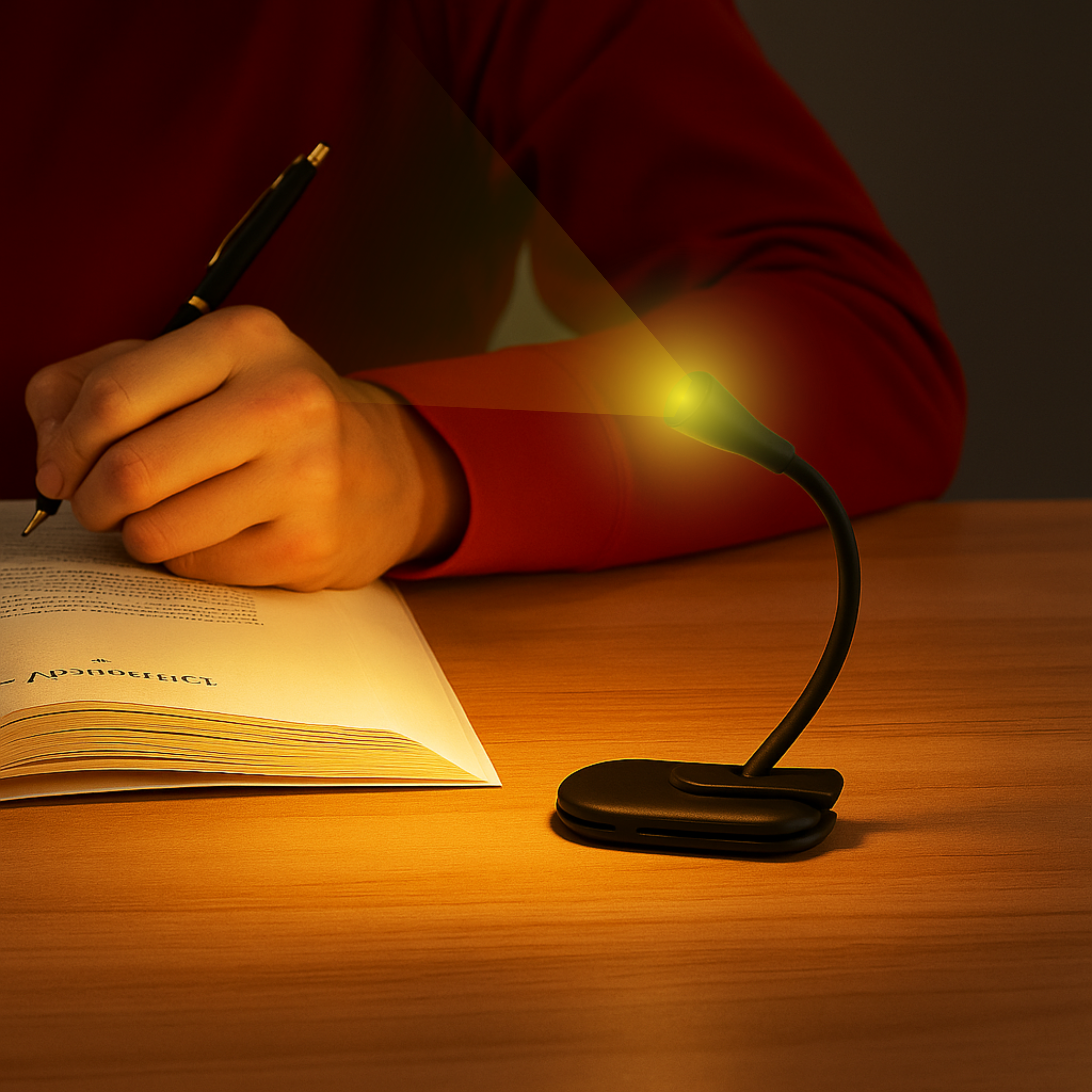 Luminária Led Para Leitura de Livros com Clipe Prendedor e Bateria Recarregáve