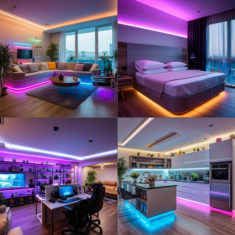 Fita LED RGB com Sincronização de Música para Ambientes Imersivos
