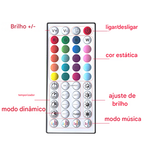 Fita LED RGB com Sincronização de Música para Ambientes Imersivos