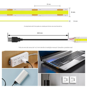 Fita LED com 320 LEDs/m Interligados e Resistentes