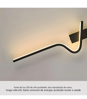 Arandela de Parede LED Moderna com Iluminação Direcionada para Cima e Baixo