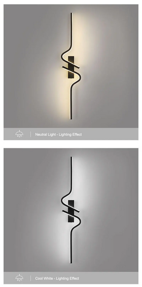 Arandela de Parede LED Moderna com Iluminação Direcionada para Cima e Baixo