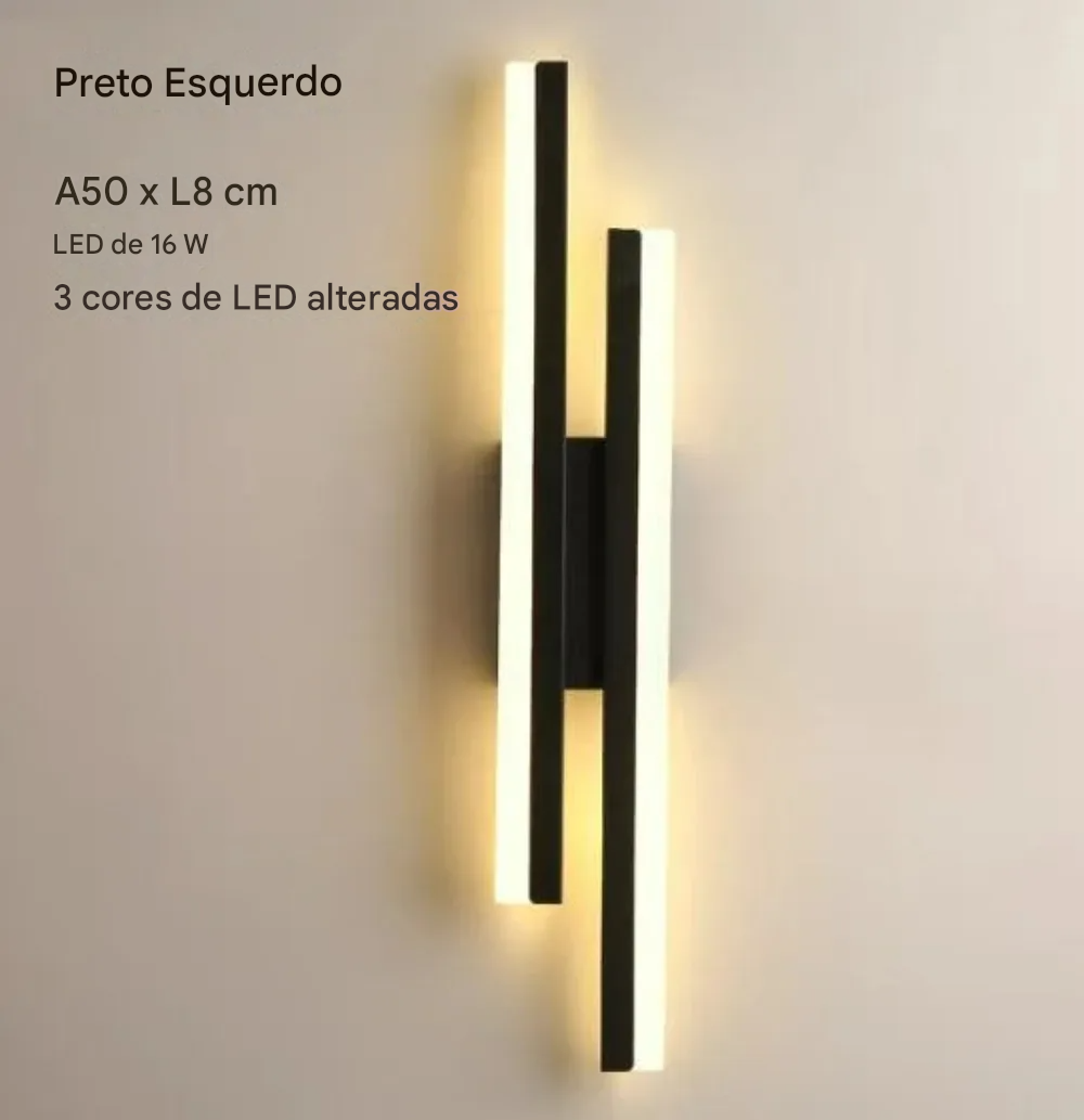 Arandela de Parede LED Moderna com Cobre e Cúpula de Acrílico