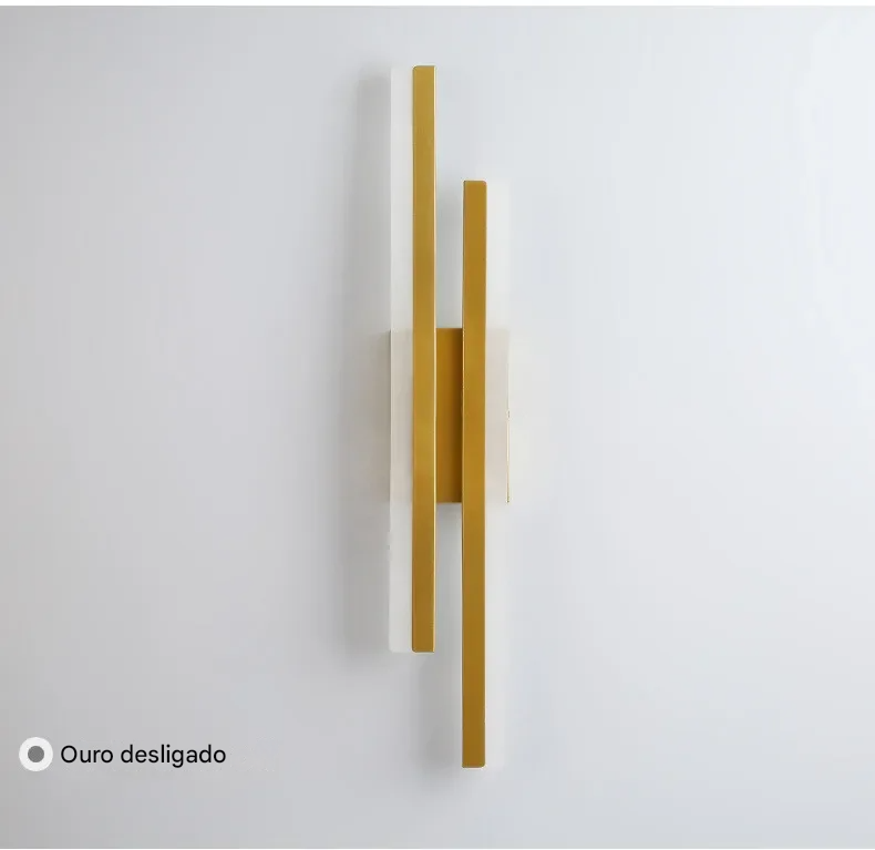 Arandela de Parede LED Moderna com Cobre e Cúpula de Acrílico