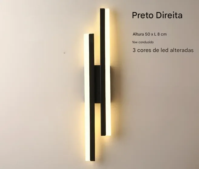 Arandela de Parede LED Moderna com Cobre e Cúpula de Acrílico