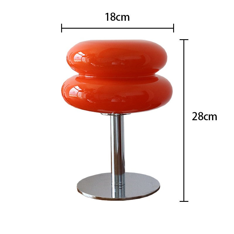 Abajur de Mesa de Vidro Macaron com Ajuste Tri Cromático e Proteção Ocular