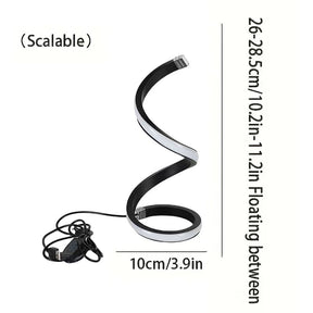 Luminária de Mesa LED Espiral Moderna com 3 Níveis de Brilho Reguláveis