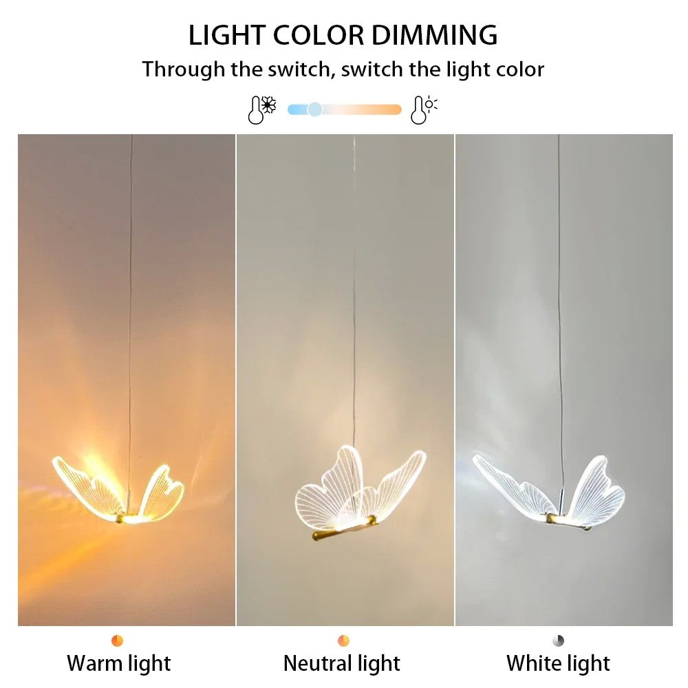 Luminária LED Pendentes de Borboleta Super Sofisticado e Moderno