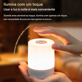 Luminária para Mesa de Cabeceira com Bateria Recarregável