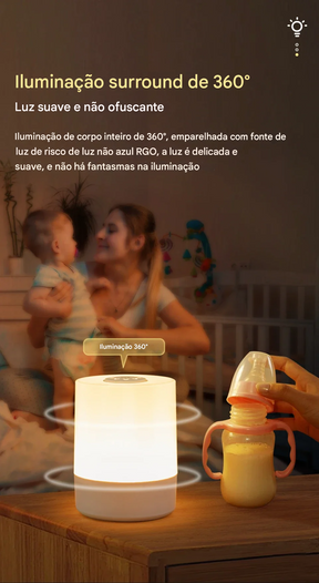 Luminária para Mesa de Cabeceira com Bateria Recarregável