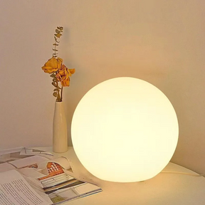 Luminária de Mesa Decorativa em Formato de Bola com Luz Ambiente Quente