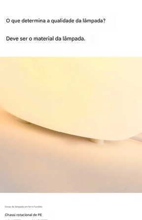 Luminária de Mesa Decorativa em Formato de Bola com Luz Ambiente Quente