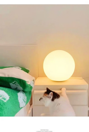 Luminária de Mesa Decorativa em Formato de Bola com Luz Ambiente Quente