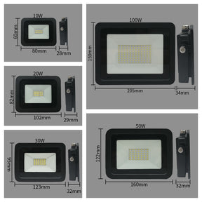 Refletor LED à Prova d’Água IP68 10W a 100W para Áreas Externas