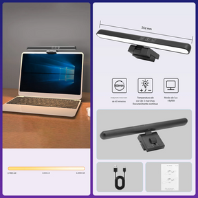 Luz de Tela Suspensa USB com Ajuste de Brilho Contínuo para Monitor