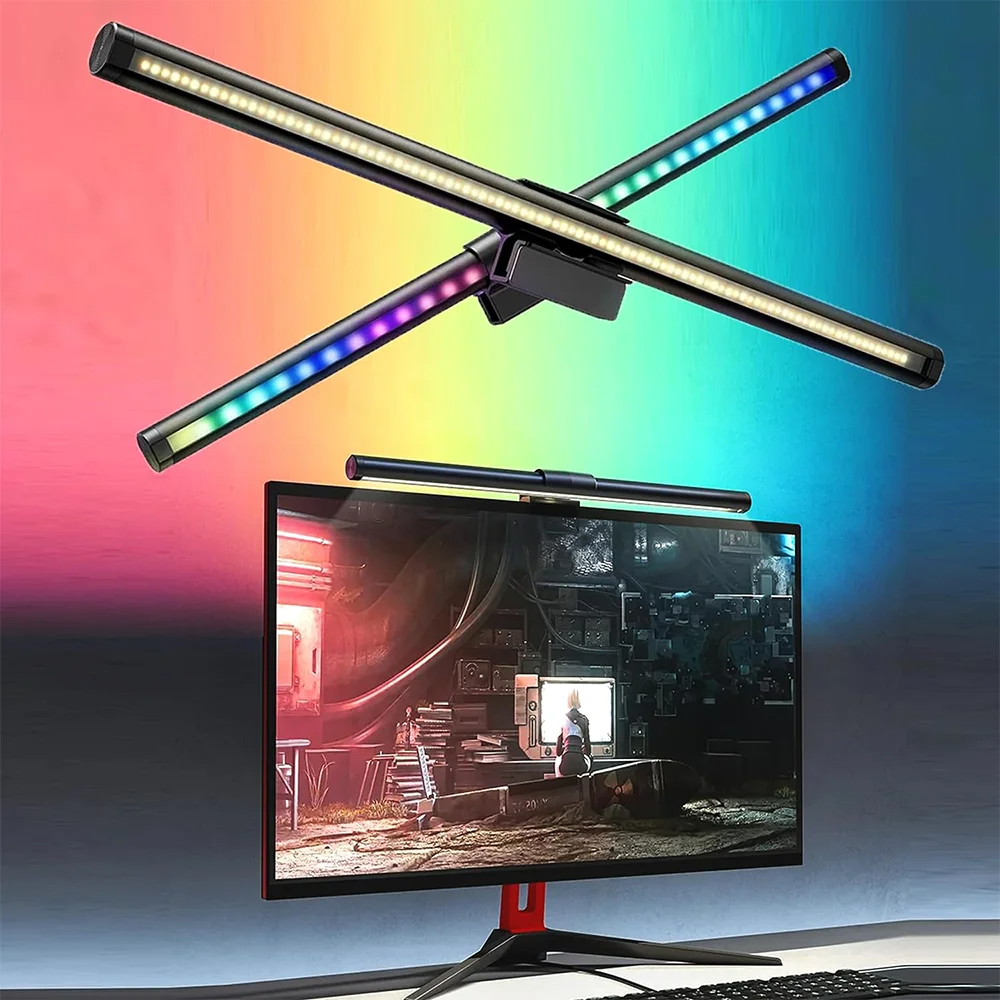 Lâmpada de mesa LED Wiscolor: iluminação suave e ajustável, design moderno e proteção ocular ideal para longas horas de trabalho ou estudo.
