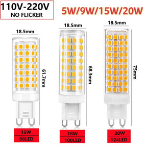 Explore a eficiência da Lâmpada LED G9, com opções de 9W a 25W, oferecendo iluminação em tons de luz fria, quente ou natural para qualquer ambiente.