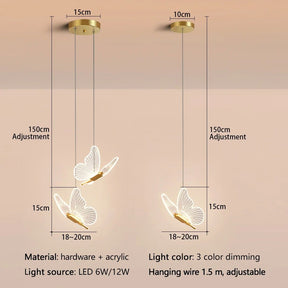 Luminária LED Pendentes de Borboleta Super Sofisticado e Moderno