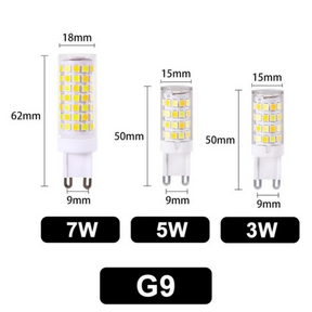 Lâmpada LED G9 Super Brilhante 3W 5W 7W Cerâmica AC220V Luz Quente ou Fria