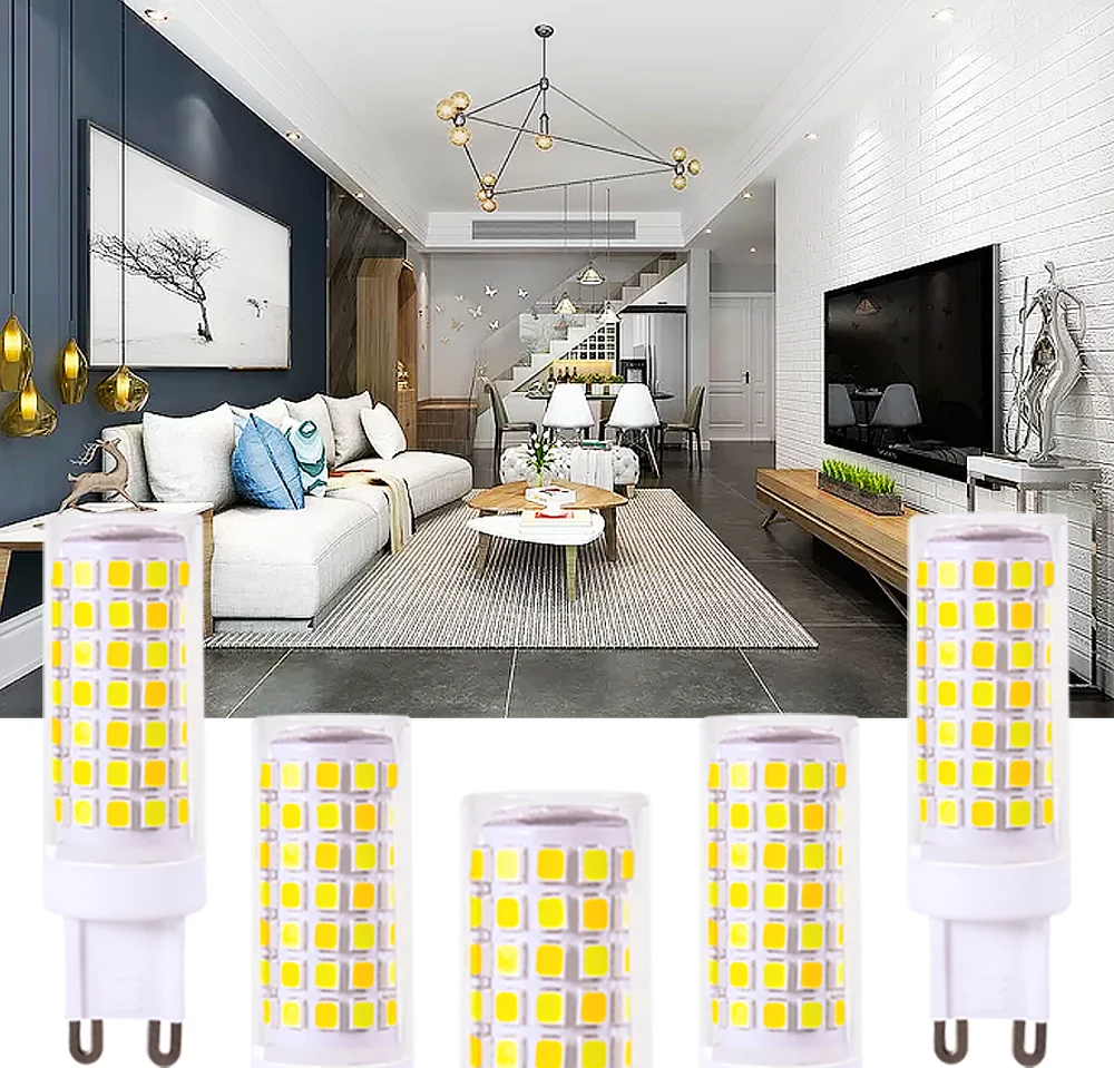 Lâmpada LED G9 Super Brilhante 3W 5W 7W Cerâmica AC220V Luz Quente ou Fria
