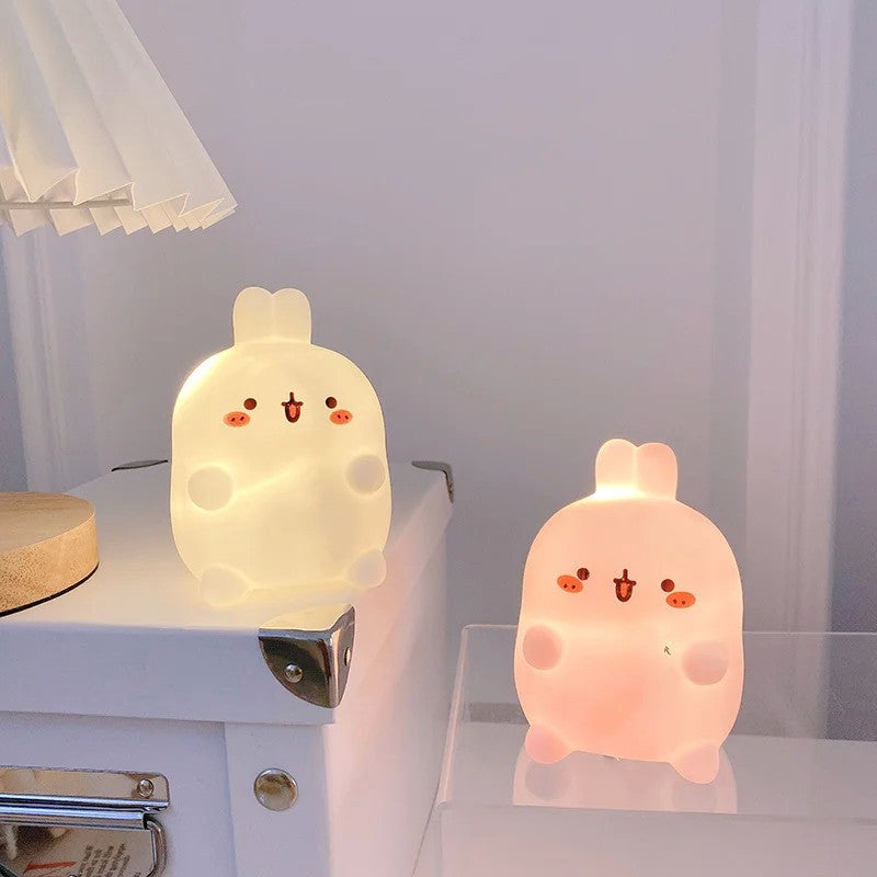 Luminária de Silicone LED Coelhinho Super Fofa e Delicada