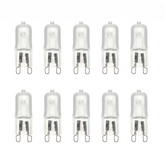 Kit 10 Lâmpadas Halógenas G9 25W a 60W Luz Quente 3000K 230V