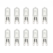 Kit 10 Lâmpadas Halógenas G9 25W a 60W Luz Quente 3000K 230V