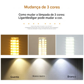 Lâmpada LED G9 9W a 25W Luz Fria Quente ou Natural