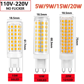 Lâmpada LED G9 9W a 25W Luz Fria Quente ou Natural