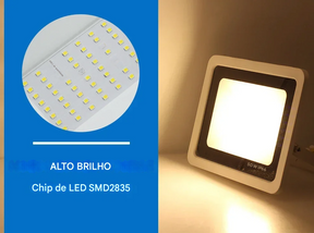 Refletor LED com Sensor de Movimento PIR IP66 à Prova d’Água 10W a 100W