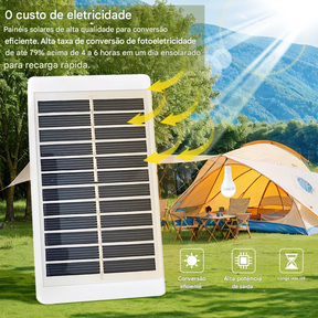 Luminária Solar Pendente IP68 à Prova d’Água com Carregamento USB-C