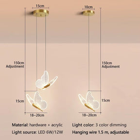 Luminária LED Pendentes de Borboleta Super Sofisticado e Moderno