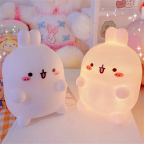 Luminária de Silicone LED Coelhinho Super Fofa e Delicada