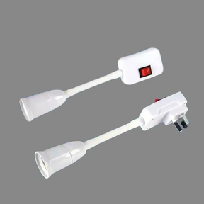 Extensor Flexível de Soquete E27 com Base Giratória para Lâmpadas LED