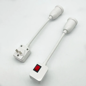 Extensor Flexível de Soquete E27 com Base Giratória para Lâmpadas LED