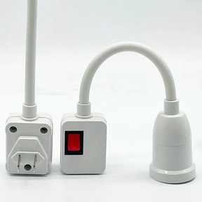 Extensor Flexível de Soquete E27 com Base Giratória para Lâmpadas LED