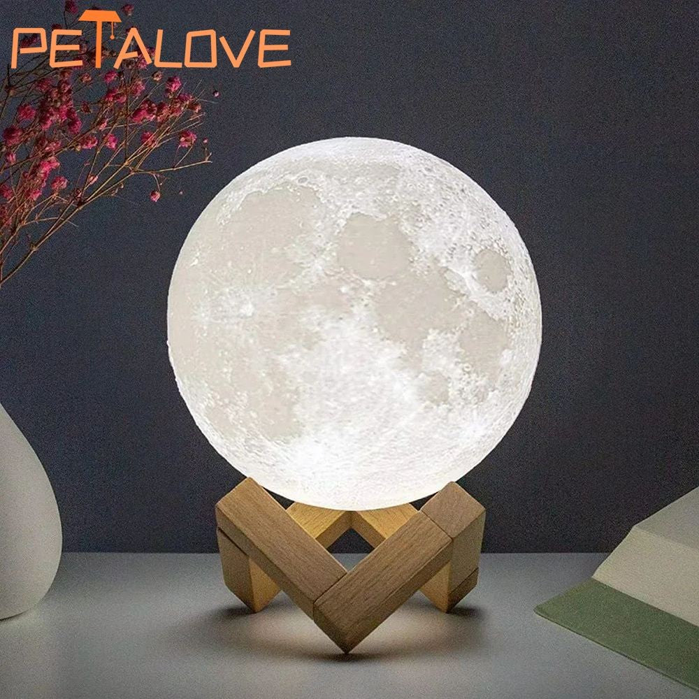 Luminária Lua Multicolorida com Luz Suave e Sofisticada