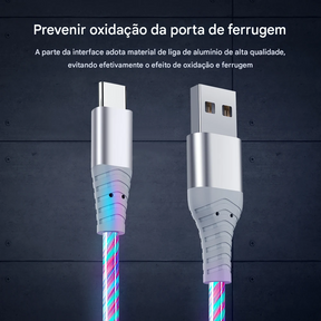 Cabo USB LED Fluorescente de Carregamento Rápido Vários Modelos