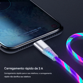 Cabo USB LED Fluorescente de Carregamento Rápido Vários Modelos