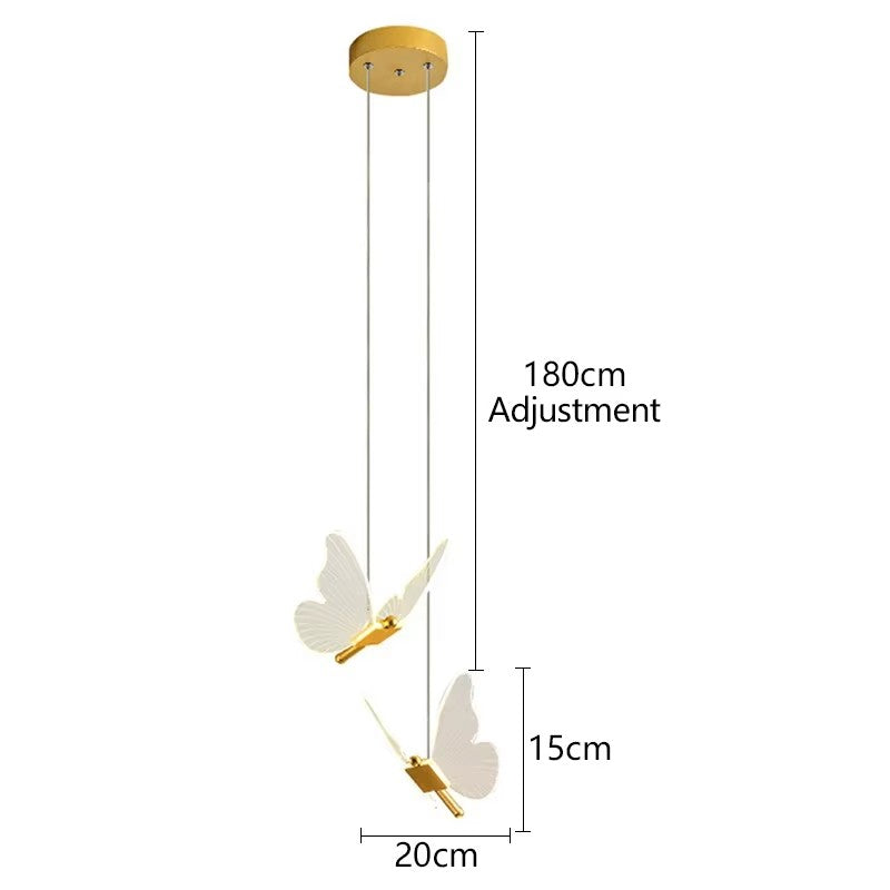 Luminária LED Pendentes de Borboleta Super Sofisticado e Moderno
