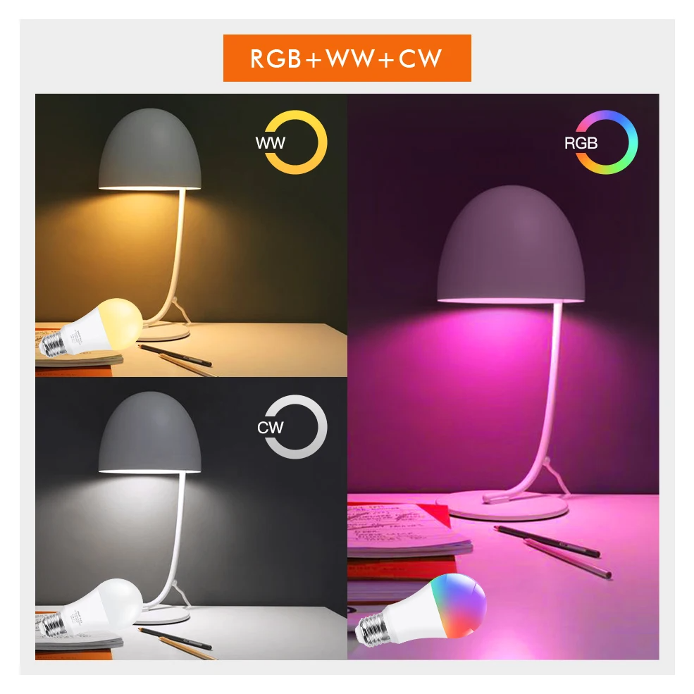 Lâmpada LED Inteligente Bluetooth Tuya 15W Regulável AC85-265V