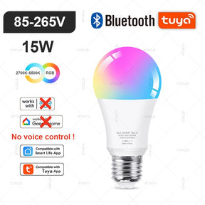 Lâmpada LED Inteligente Tuya com Controle por Wi-Fi, Zigbee ou Bluetooth