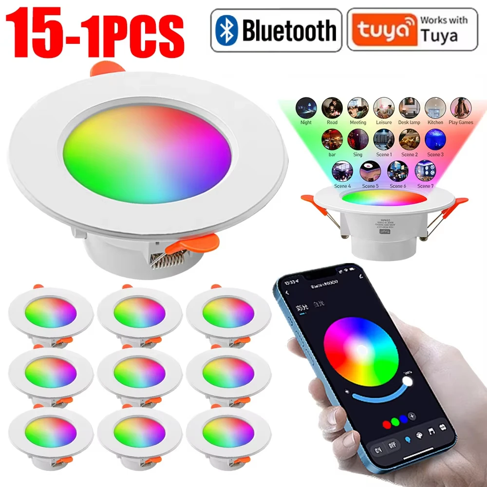 Transforme seu ambiente com o Kit de Spots de Luz LED Inteligente 10W RGB. Controle a iluminação via app e Bluetooth, ajustando cores e brilho para criar a atmosfera perfeita em qualquer espaço. Disponível em conjuntos de 1 a 10 spots.