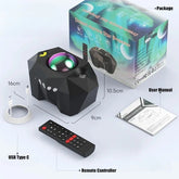Projetor Aurora Galáxia Estrelada com Controle Remoto e Projeção de Sons Relaxantes